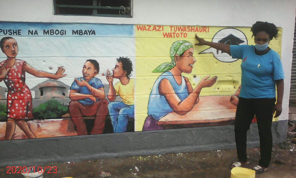 Sautiyamukuru's tweet photo. #Teenegepregnancy @Pawa254 @ForumCivHubESA @SautiKayole @Pawa254 since covid19 pandemic  teenage pregnancies have been on a rise. Comm members have taken initiatives that may reduce the latter by creating awareness thro artivism . https://t.co/a1kkHa36kd