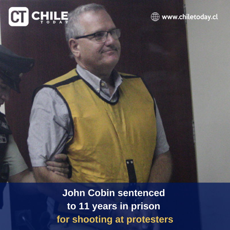 ChileTodayNews's tweet photo. 🗣️ Former U.S. citizen John Cobin, who jumped out of his truck and shot at protesters amid the 2019 protests, was convicted on three counts, including attempted murder and unjustified shooting on a public way. #JohnCobin #EstallidoSocial https://t.co/tMzXUx6vai