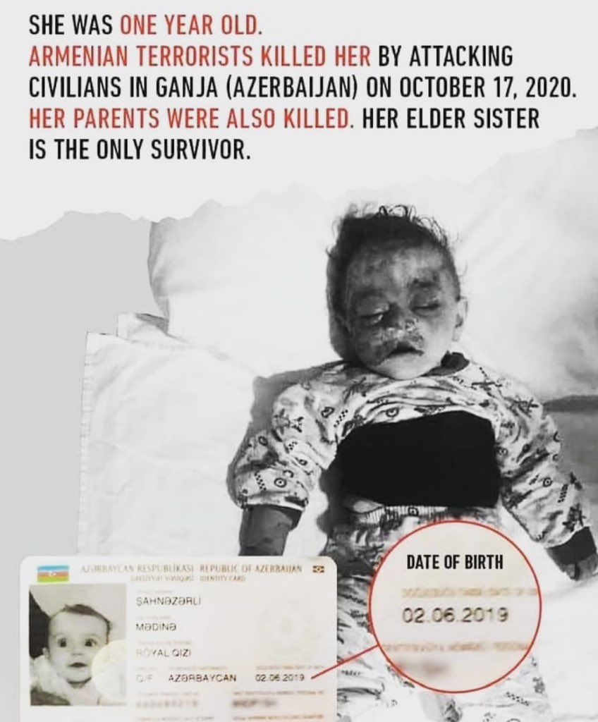 All hearts are beating in #BardaCity now!Justice for 8years-old #Aysun, for 1year-old #Madina, for 15years-old #Nigar, for 13 years-old #Arthur and for all victims of #armenianterrorism!We do call all world media as @cnn , @bbc,@reuters,<a href="/nytimes/">The New York Times</a> to light up #armeniandirtygames !