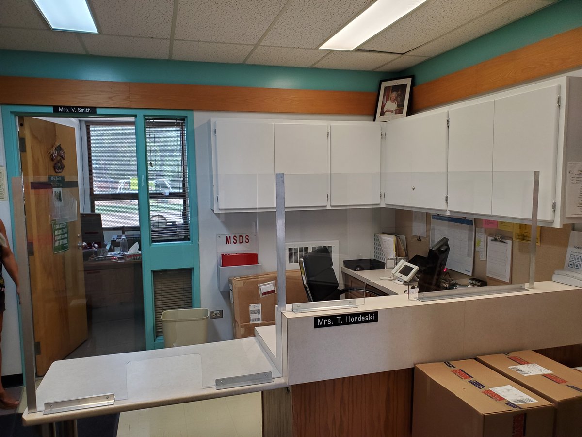 ProimageSigns1's tweet image. For the Portage School Division, we did over 1100 covid floor decals and 25 shields of various sizes and shapes #covidsafe #covidsigns