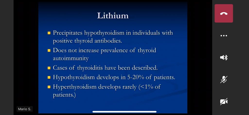 Lithium and thyroid disease