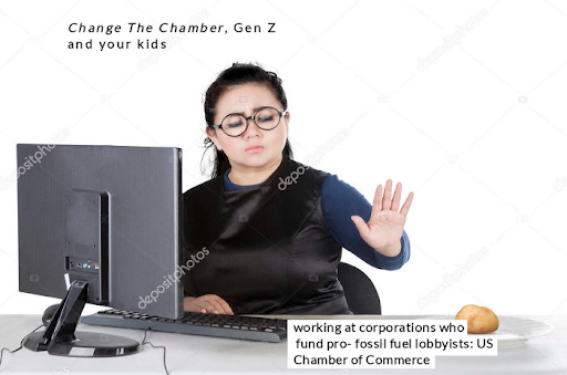 ChangeUSChamber's tweet photo. "When I grow up, I want to work for a company (@IBM @MetLife @Honeywell) that funds fossil fuel lobbyists!!"
    -no one ever 

#changethechamber #lobbyforclimate https://t.co/DKi0HM0806