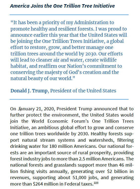 Revkin's tweet photo. @WHOSTP The Soviet-style expunging of 'climate' and 'carbon' in this breathless @whostp hail-to-the-@potus science report would be hilarious if it weren't so indicative of the political pressures in play. In the #finaldebate, @realDonaldTrump #trilliontrees was climate. Here? Nope. 1/ https://t.co/QIG5l1amh0