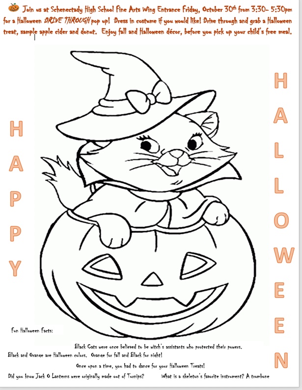 SCSchools's tweet image. Be sure to come through our Halloween 👻 drive through pop up on 10/30 from 3:30- 5:30pm in the SHS Fine Arts entrance! Come through and grab a Halloween treat, sample apple cider and a donut 🍩 &amp;amp; pick up your child’s free meal. 🎃🎃
