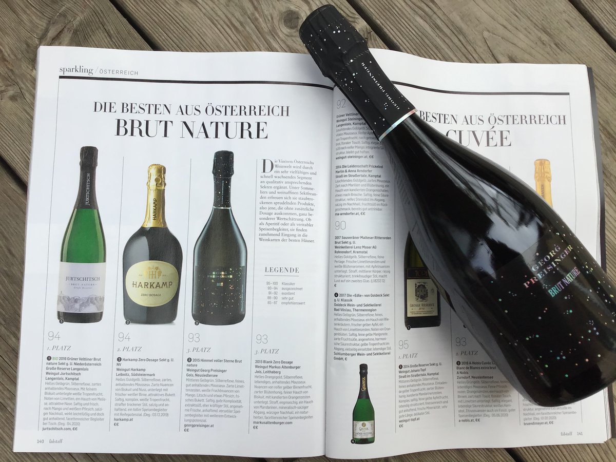 georgpreisinger's tweet photo. Unser HIMMEL VOLLER STERNE BRUT NATURE ist einer der besten in Österreich #Falstaff #sparkling #sekt #wein #georgpreisinger #himmelvollersterne #brut https://t.co/eh7LnICNSp