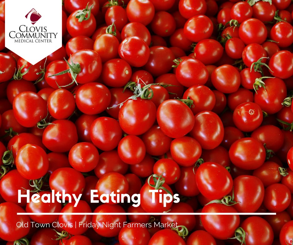 Did you know tomatoes are the major dietary source of the antioxidant lycopene, which has been linked to many health benefits, including reduced risk of heart disease and cancer? This #HealthyEatingTipTuesday is brought to you by Clovis Community Medical Center.
