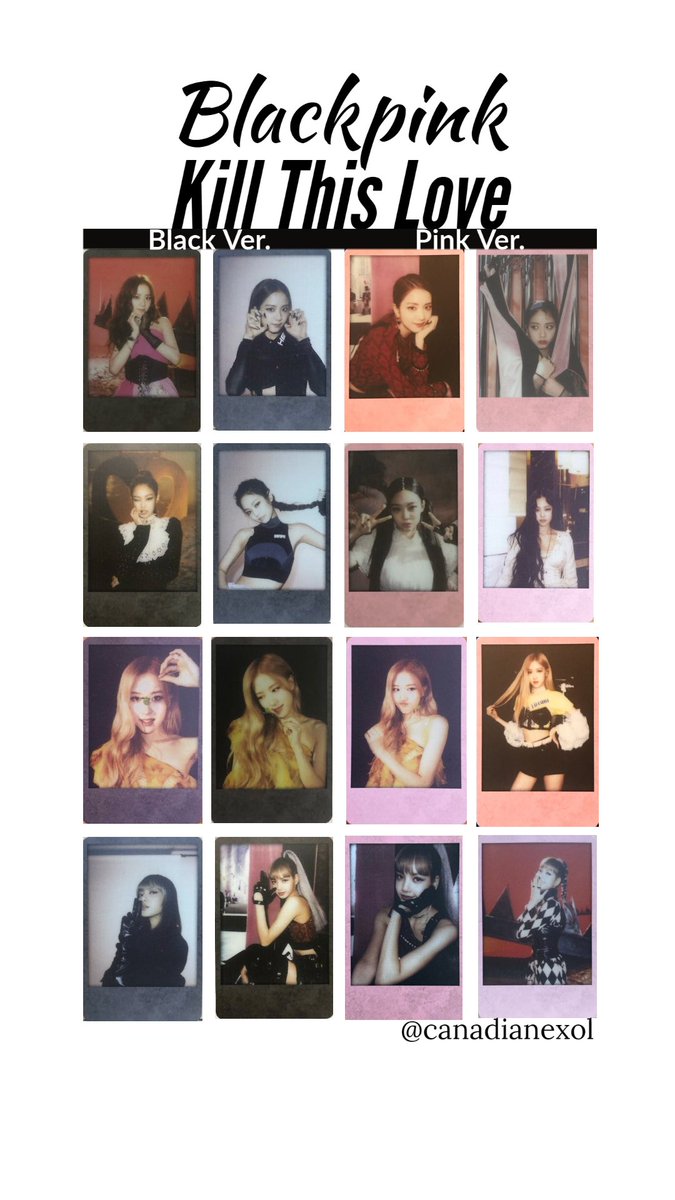 ジェニ　トレカ　kill this love group - blackpink ♡ member - ot4 ♡ template - kill this love