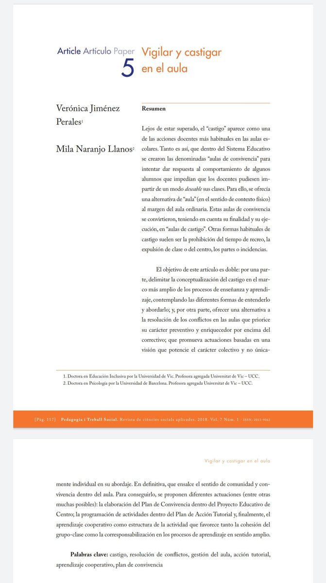 VJimPer2's tweet photo. Després del visionat de "Entre les murs", quina idea teniu dels càstigs, el control, els partes i expulsions a secundària #muvicef? Us comparteixo un article al respecte que he recuperat avui https://t.co/Pwn971GavW https://t.co/2XYz6ngWYO