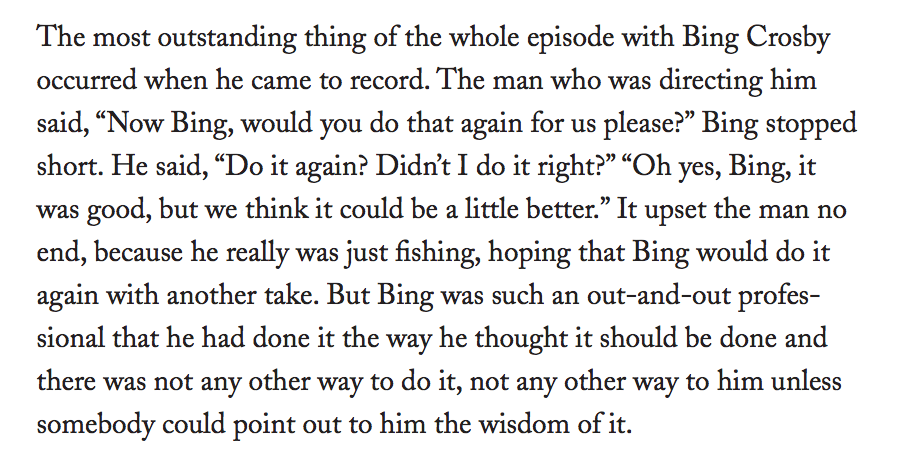 How did some of the key figures feel about Crosby's involvement with "Ichabod" in later years? They had one particular thing in common—Bing's inability to take direction from others. First is production supervisor Ben Sharpsteen, and directors Jack Kinney and Gerry Geronimi.