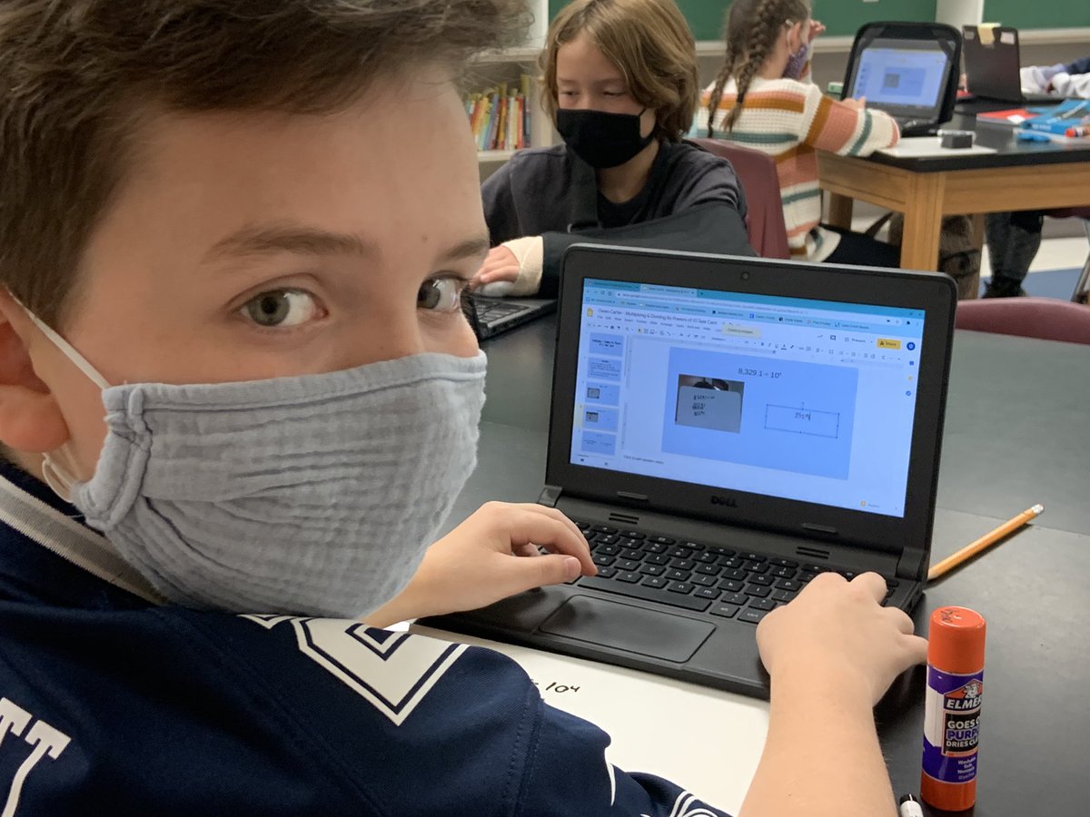 McNairMiddleSch's tweet photo. Powers of 10 in @mcnairoutriders #blendedlearning #formativeassesment #mustangsrun #missionpossible https://t.co/rICbda2LeW