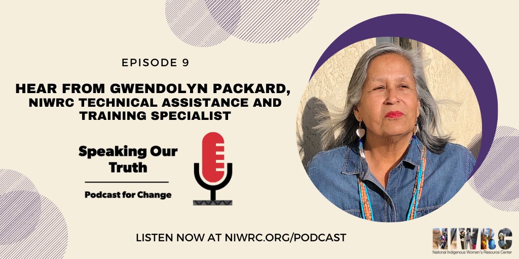 niwrc's tweet photo. Listen to Episode 9 of NIWRC's Speaking Our Truth podcast, where we talk with Gwendolyn Packard about #DomesticViolence Awareness Month & how everyone can join in the efforts to support victims & survivors.Listen here: https://t.co/3yCM4WpXv5
#NativeDVAM #DVAM2020 https://t.co/enyHHUO4U5