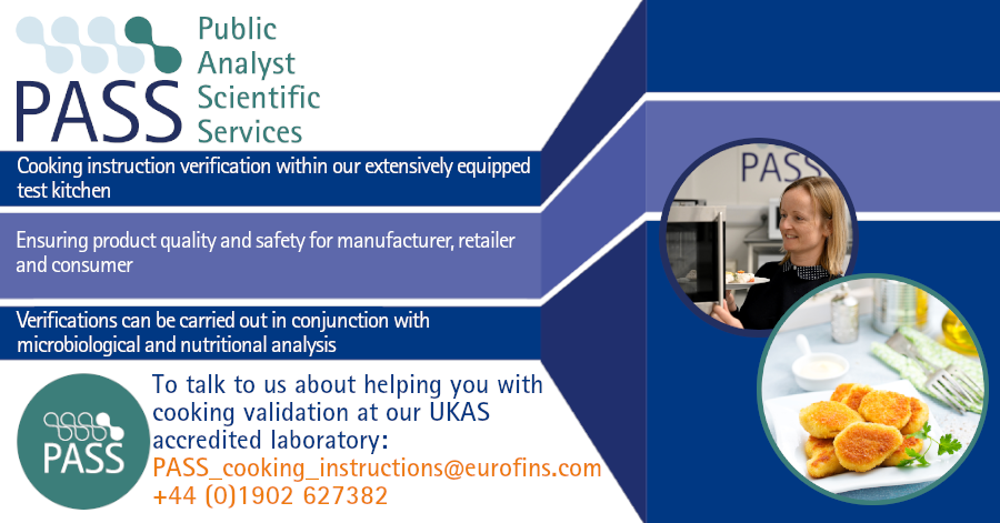 The FSA recently published an important reminder regarding the cooking of raw breaded chicken products following a link to cases of Salmonella: food.gov.uk/news-alerts/ne…

At PASS we offer cooking instruction verification. For more info, please visit publicanalystservices.co.uk/services/cooki…