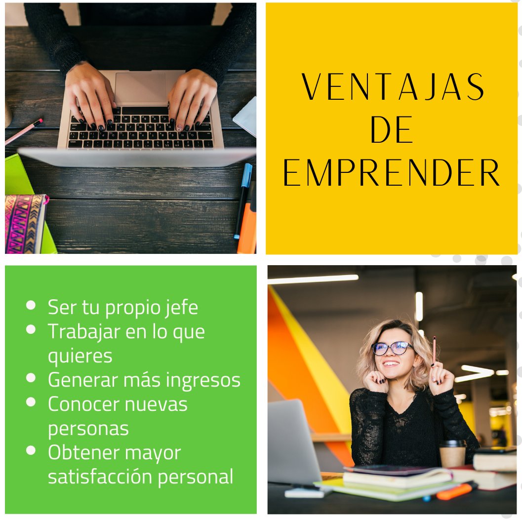 ClassOnLive's tweet photo. #Emprender está de moda. Para algunos es sinónimo de felicidad, dinero fácil y rápido... Está claro que cuando uno emprende busca conciliar su vida laboral y personal de forma más eficiente. Estas son algunas ventajas del emprendimiento...
#classonlive #emprendedores https://t.co/vpK3CdPp0j
