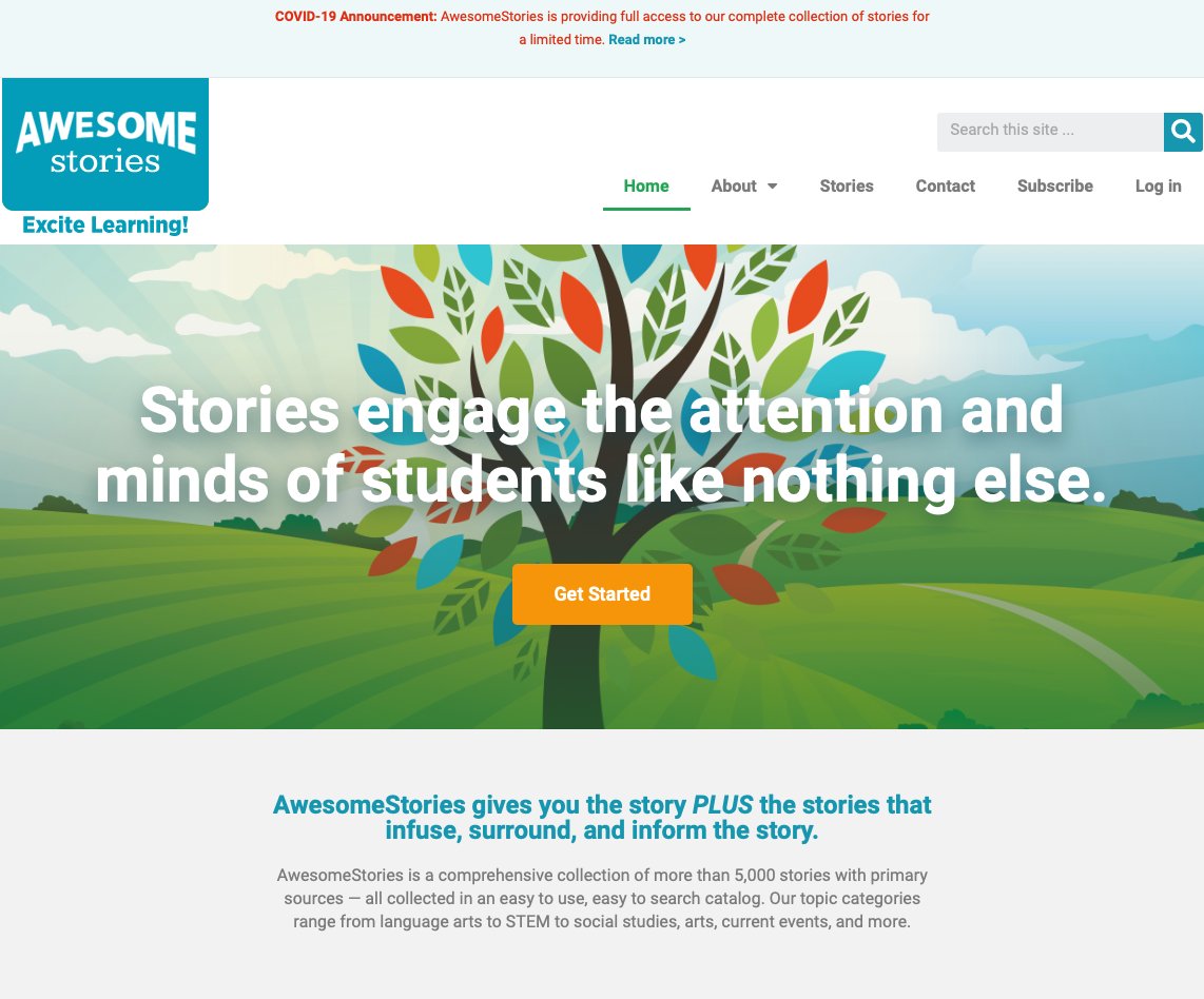 Awesome Stories is searchable and aligned to CC ELA standards, choose from over 5300 stories on the site that have original documents, audio, and video. Sign up for free - now till Jan. 1! awesomestories.org <a href="/ramsgate2323/">skip nagelvoort</a> <a href="/aslore/">Jim Bos</a>