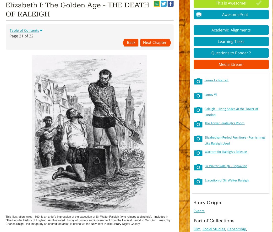 Leadership - a tricky business! Walter Raleigh becomes a favorite of Elizabeth I; he attempts to form a settlement in the New World. After the Queen's death, Raleigh is accused of treason and loses his head on the 29th of October, 1618.  <a href="/ramsgate2323/">skip nagelvoort</a> <a href="/aslore/">Jim Bos</a>