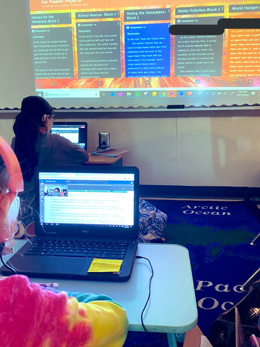 msSmithteaches5's tweet photo. Pretty cool to watch our Padlet fill up with summaries written by groups who are researching their passion projects! @ElizabethSapp4 @WESWildcat https://t.co/xWKKQY6mwL