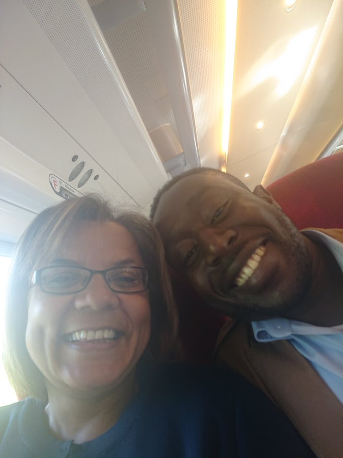believered's tweet photo. @IsaacIke4u1 this was us travelling to the SNTA awards last year. Well this year you only went and won #BCU #snta @BCUNursingteam https://t.co/m9AoT4xppR
