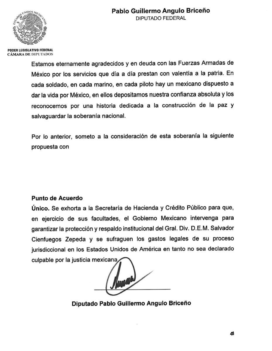 Proposición con Punto de Acuerdo del <a href="/PRI_Nacional/">PRI</a> en respaldo a nuestras Fuerzas Armadas.