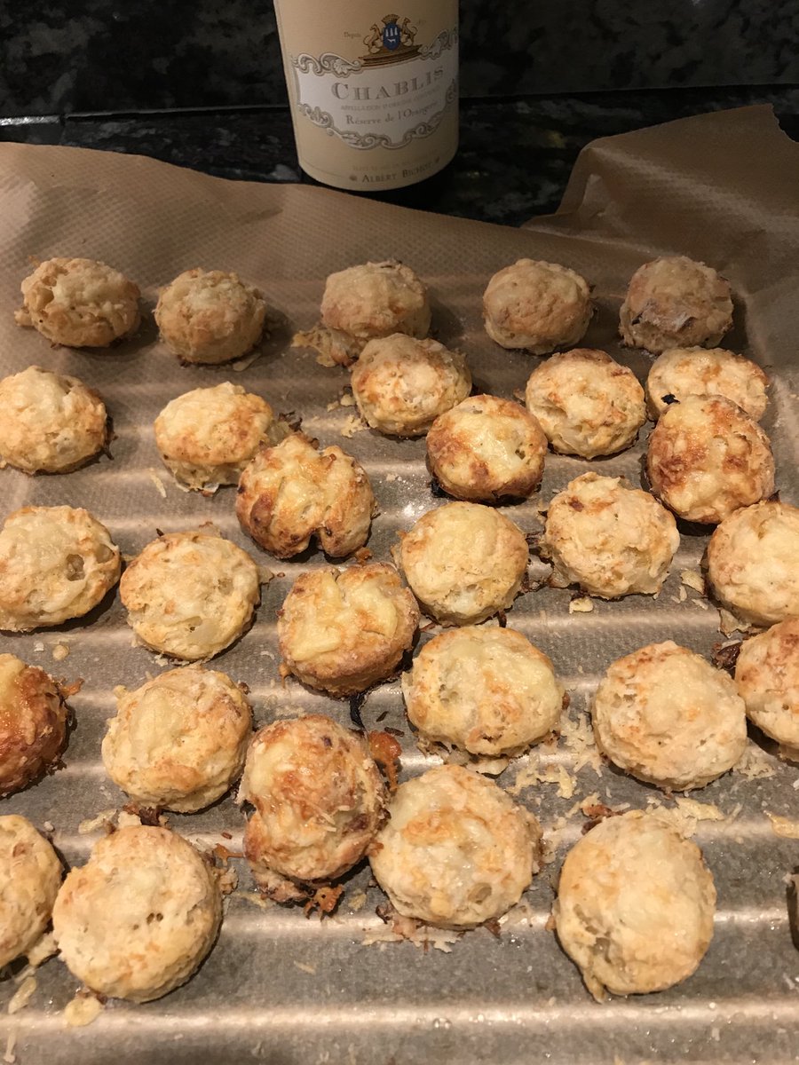 First Christmas baking #cheesescones. Be terrible if, come Christmas, we couldn’t entertain and had to eat them all