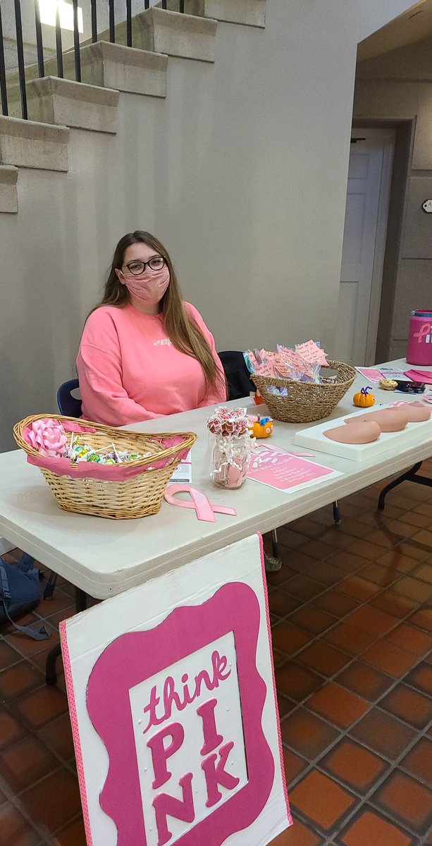 Make sure you check out our table for Pink Week! Throughout the week, we will be selling small goodies and accepting donations going towards breast cancer awareness and education.