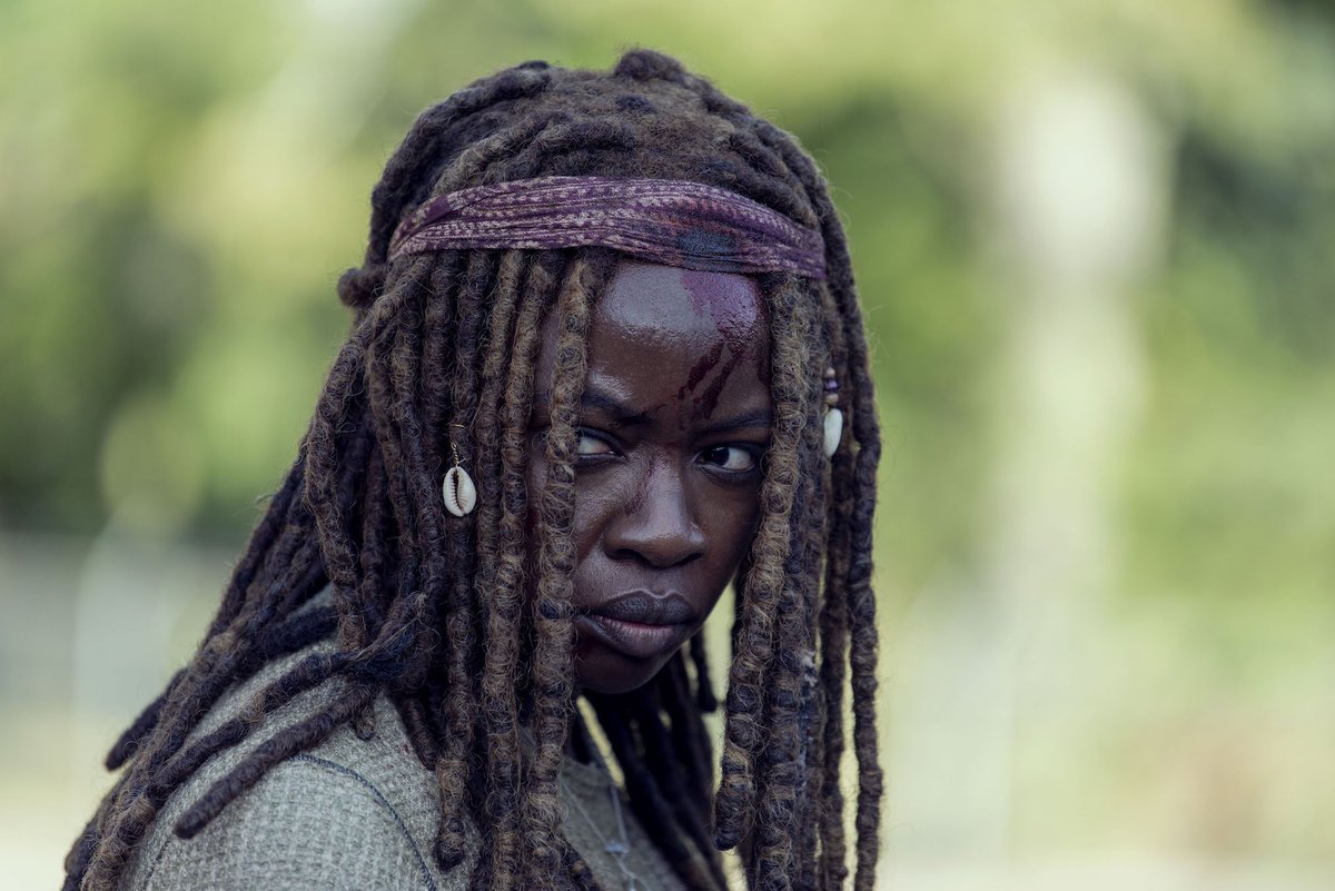 Danai Gurira as MichonneA lone wolf with a protective outer shell. Burdened by her past, but turned hopeful for her future. A brilliant & masterful leader that cares deeply for her people and fights hard for them. A mama bear. A lover. A groundbreaker. This is Michonne.