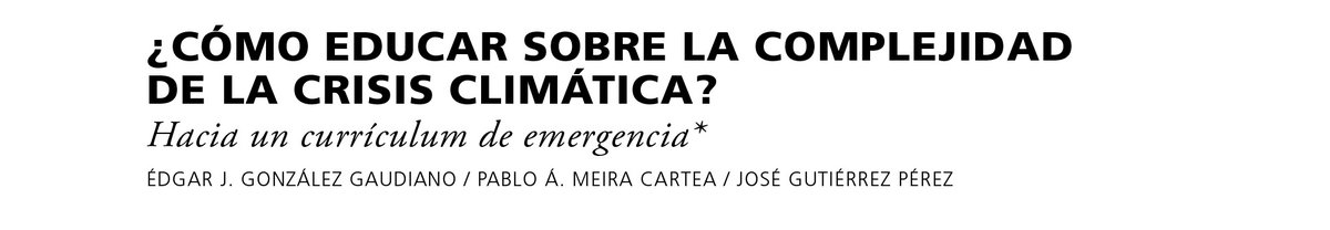 Rev Mex Invest Educ (@rmie) on Twitter photo “¿Cómo educar sobre la complejidad de la crisis climática? Hacia un currículum de emergencia” <a href="/Edgargg/">Edgar Gonzalez Gaudi</a>, <a href="/Meira_Cartea/">Pablo Meira</a> y José Gutiérrez Pérez plantean para ello un modelo de triple hélice: social, político y científico. Art. disponible en: rmie.mx #CambioClimatico “¿Cómo educar sobre la complejidad de la crisis climática? Hacia un currículum de emergencia” <a href="/Edgargg/">Edgar Gonzalez Gaudi</a>, <a href="/Meira_Cartea/">Pablo Meira</a> y José Gutiérrez Pérez plantean para ello un modelo de triple hélice: social, político y científico. Art. disponible en: rmie.mx #CambioClimatico