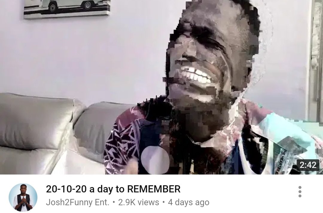 lexicopd's tweet image. Who else has seen rumpled thumbnails like this one @YouTube recently. Could this be a bug? @josh2funny #TechTwitter #techtwitterng #twitterng #YouTube