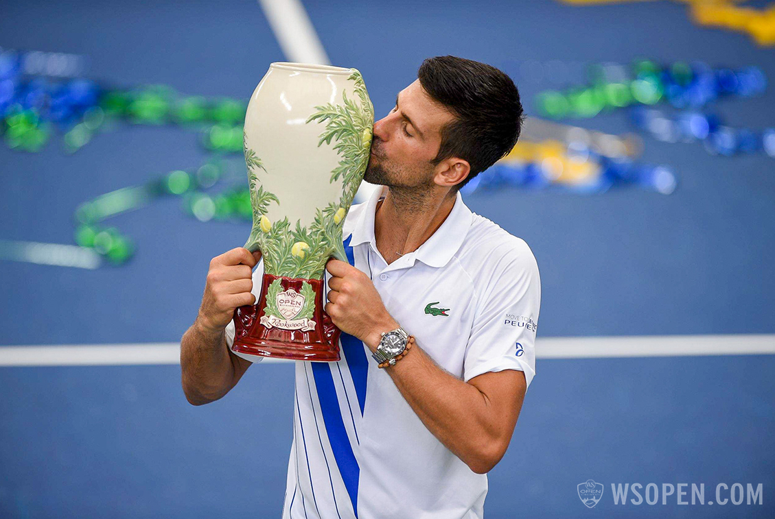 CincyTennis's tweet photo. "I think that every child... should always dream and imagine. 

I had improvised trophies made of cardboard and plastic. I lifted those trophies and that brought me where I am today."

Never stop dreaming, Novak 👏 https://t.co/iWLeYdc3MP