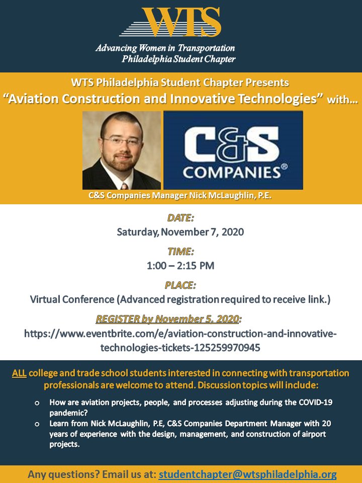 Don't miss out on Nick McLaughlin's talk entitled "Aviation Construction and Innovative Technologies" coming up on Nov 7th! Advance registration is required! 🤓🧐