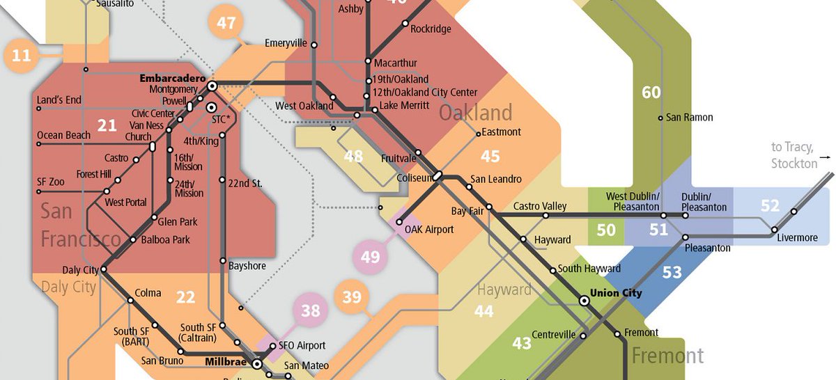 Today, Seamless Bay Area is unveiling a map of our Integrated Transit Fare Vision — a fully unified system of transit fares that would enable riders to travel seamlessly across the nine-county Bay Area with a single transit fare and free transfers   http://seamlessbayarea.org/integrated-fare-vision