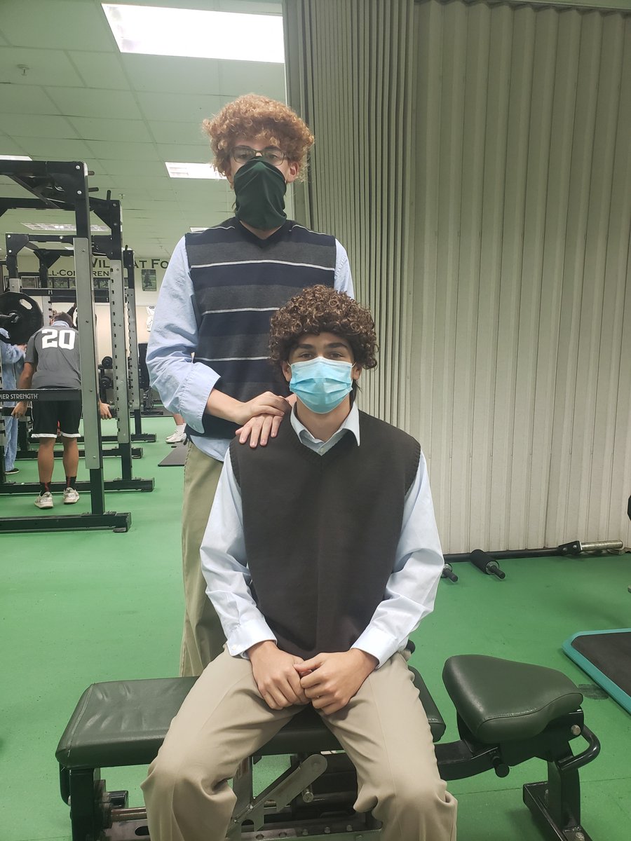 PHSbaseballCats's tweet photo. Choice #1:  Dominic Luciano and Nathan Ignasak for their Step Brothers partner costume.  Retweet or like if you think Choice #1 should win the signed Coach Keane pumpkin. https://t.co/2d3FPmSb2h