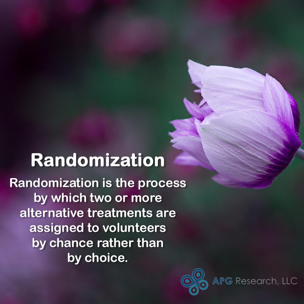 #Randomization is when neither #participants nor #researchers can choose a group or treatment, but instead those are assigned to participants purely by #chance. If you are interested in taking part in a #RandomizedClinicalTrial or want more information, give us a call.