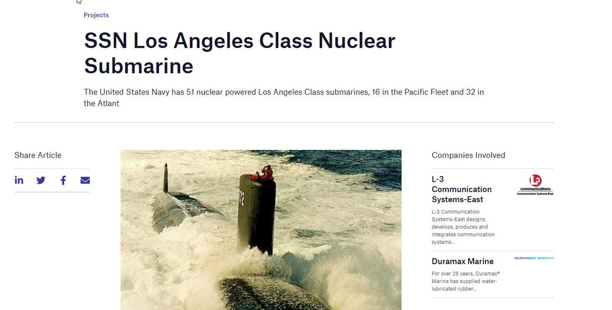 5. & they were quieter than the US  #ImprovedLosAngeles, i.e. these ones:  https://www.naval-technology.com/projects/la/ 