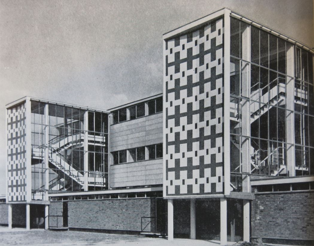 4/ Education was prioritised too, as here with a new secondary modern school in Hemel Hempstead (left) and Corby Technical College (right)