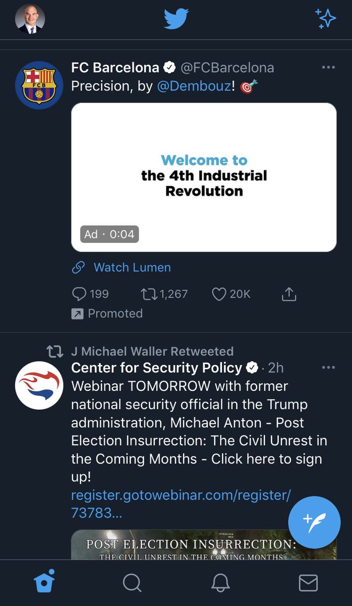 It took me awhile to, finally, capture a screenshot of it, but the beginning of this promoted ad slips in the  #greatreset  #4thindustrialrevolution ...just another method they are conditioning people. https://twitter.com/fcbarcelona/status/1319375710994239504?s=21