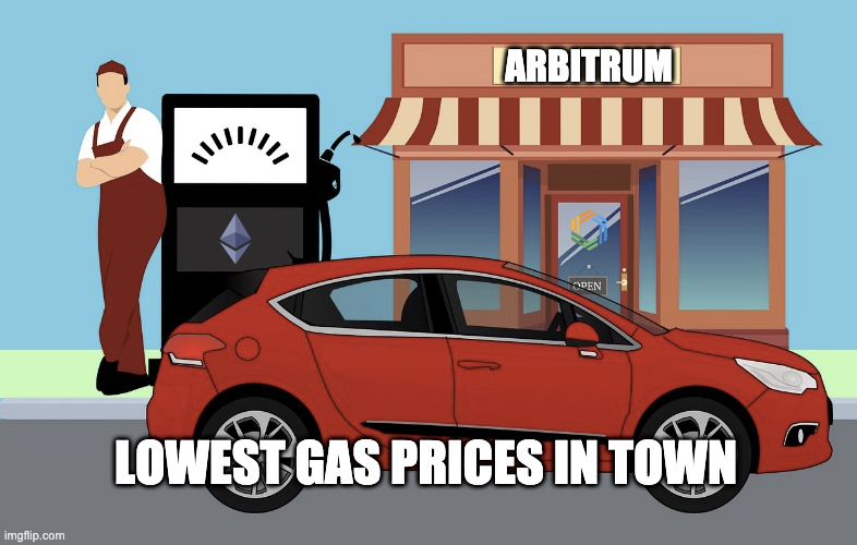Offchain's tweet photo. Save gas. Build now.

Arbitrum Rollup is a full-featured Optimistic Rollup and open for public testing: https://t.co/7ueI0FcfKE https://t.co/14RMpWMw3w