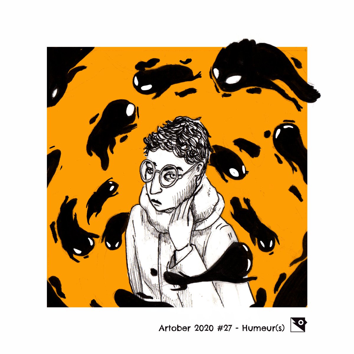WelcheGraphisme's tweet photo. Artober jour #27 par @Choucaas_ 
Thème : humeur / mood
#Artober2020 #artoberfest #artoberday27
#humeur #mood
#ink #sketch #artist #dessin #drawing #illustration https://t.co/32qq71SWUf