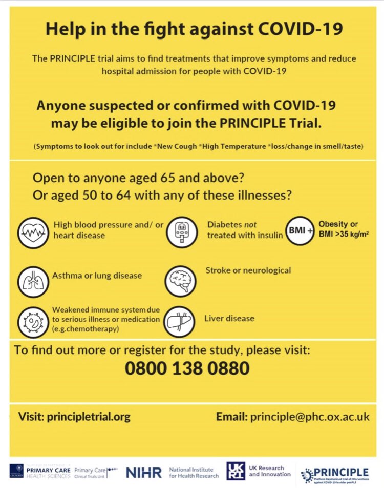 Calling all community pharmacists - find out more about the #principletrial #oxforduniversity a letter for pharmacists and flyers @drmahendrapatel to help the fight against #COVID19 at psnc.org.uk/greater-manche…