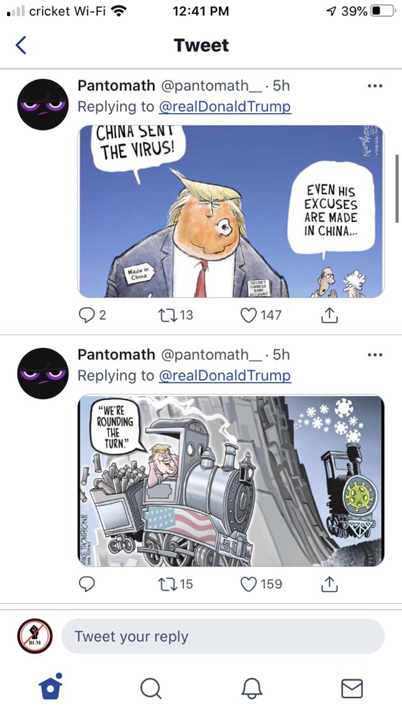 Death666kid6661's tweet photo. @pantomath__ man this #liberal is on it today good to know that good drawings/comics already prepped and ready to โ insult โ. #phycopath #crazydems #NotALeaderJustALiberal #DemocratsAreDestroyingAmerica #bidenwilllose #Trump2020 https://t.co/w6I5LLZvLg