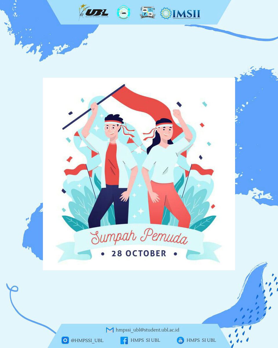 Indonesia butuh generasi kuat dan tangguh. Indonesia butuh generasi yang punya tekad memajukan negeri. Selamat hari Sumpah Pemuda ke-92. Mari perbarui semangat diri untuk Indonesia yang bersatu, kuat, dan sehat!

#salamteknologi
#fikjaya