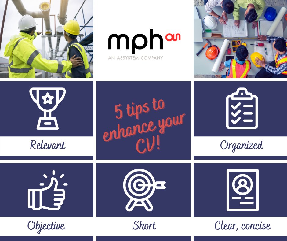 mph_global's tweet photo. #Topic #hrtips 

How to enhance or standardize your CV to be noticeable for recruiters? Follow these tips! 

#MPH #ExpertsBeyondBorders #consultants #hradvice https://t.co/HLRX4IRAP8