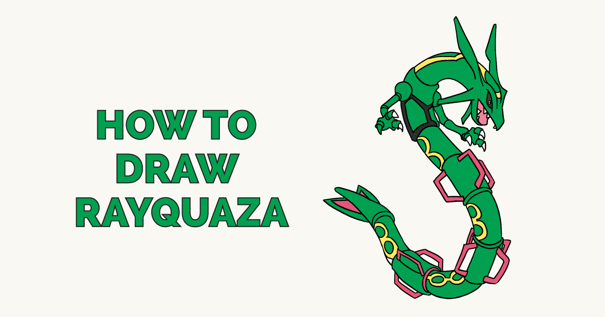 how to draw legendary pokemon rayquaza