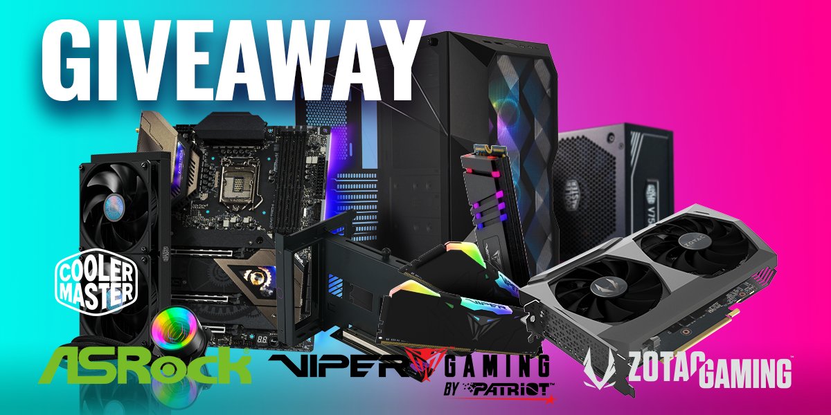 Cooler Master on X: What's better than a gaming PC? A FREE gaming PC!  Courtesy of Cooler Master, Zotac, ASRock and Patriot: Viper Gaming. Come  get your slice of the pie! 👉👉