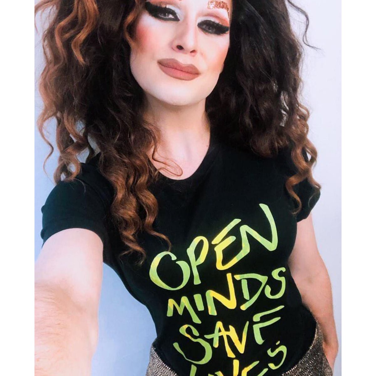 vimteract's tweet image. We are LOVING seeing @vanityvonglow looking glam in our 'open minds save lives tee! Get yours now with 10% off for a limited time only with code AUX1120 &amp;gt;vimteract.com&amp;lt;

#Vimteract #equalityally #openmindssavelives #mentalhealthawareness