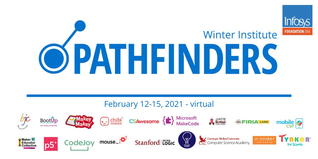 mobilecsp's tweet image. Applications for the #InfyPathfinders virtual Winter Institute are open now through December 11, 2020. We hope to see you in our virtual classroom! bit.ly/2FfHGBE @InfyFoundation

#MobileCSP