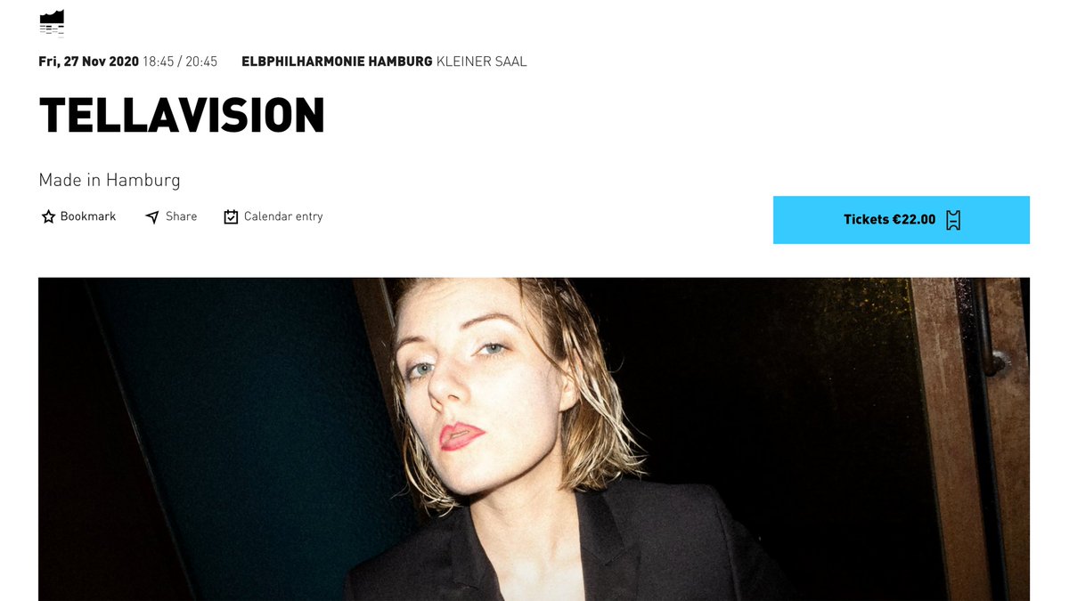 Tellavision1's tweet photo. Tellavision live at Elbphilharmonie Nov 27th 
Get your Tix:
https://t.co/KvQTQAFbUL https://t.co/G5ff4XBP7m