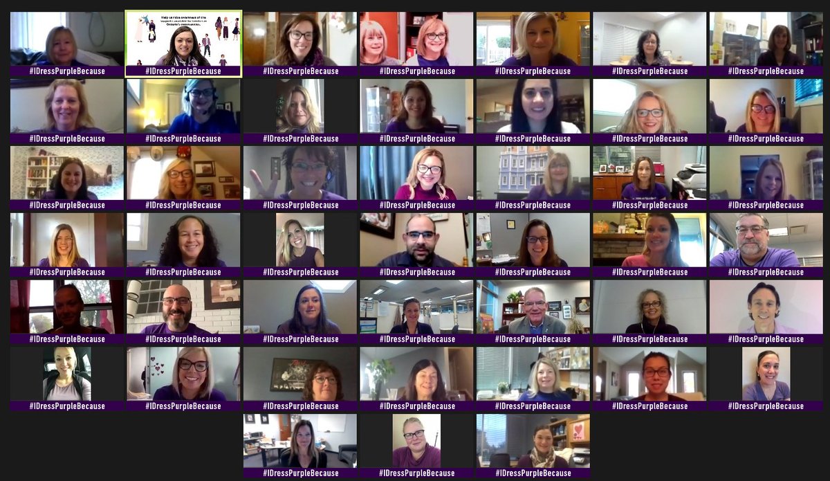 Today, on #DressPurpleDay2020, we, along with Ontario’s CASs and Indigenous Child and Family Well-Being Agencies, raise awareness about the role that individuals and communities play in supporting vulnerable children, youth, and families.  #IDressPurpleBecause #yqg