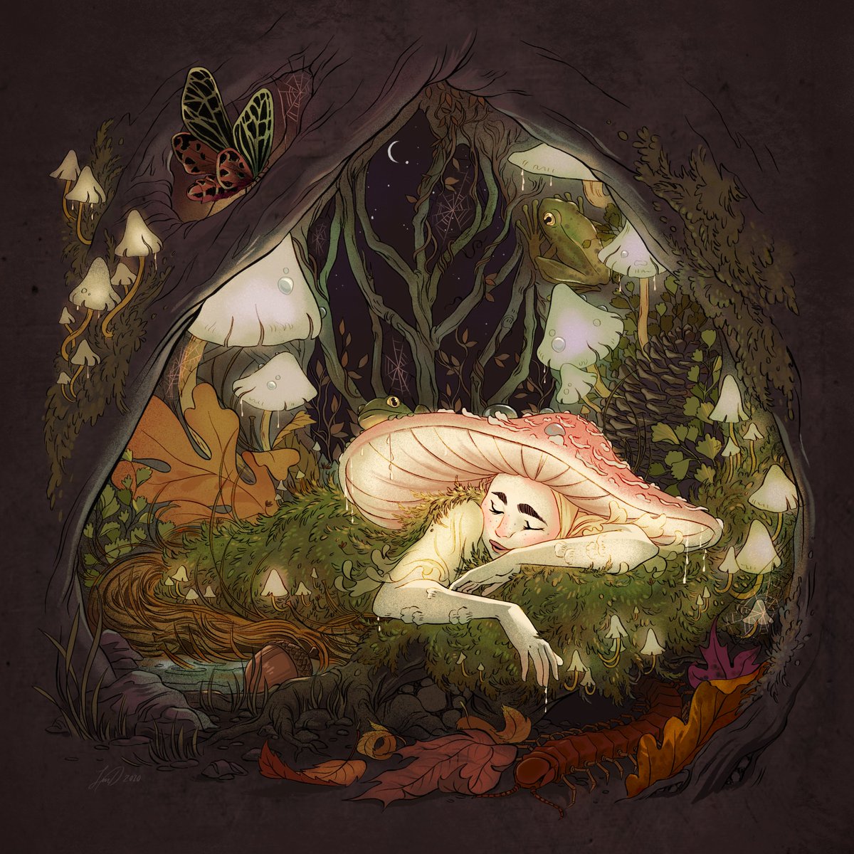 This one took a lot longer than I expected! Mirabel in the place she feels coziest for the prompt Hygge
#bugtober2020 #hygge