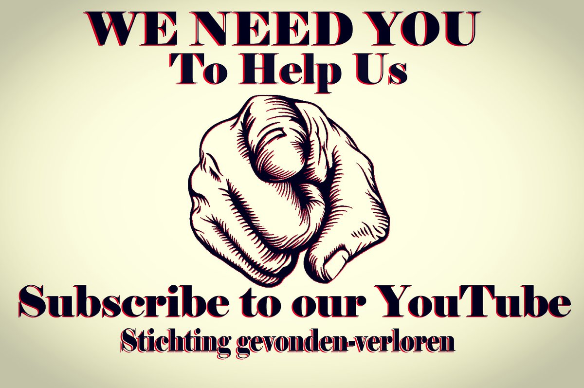 Graag abonneren op ons YouTube kanaal, wij hebben uw hulp nodig. Zeg het voort!!
Wellicht heeft u ooit onze hulp nodig!
hoe meer mensen van ons weten hoe meer we er kunnen helpen!
youtube.com/c/Lostandfound…