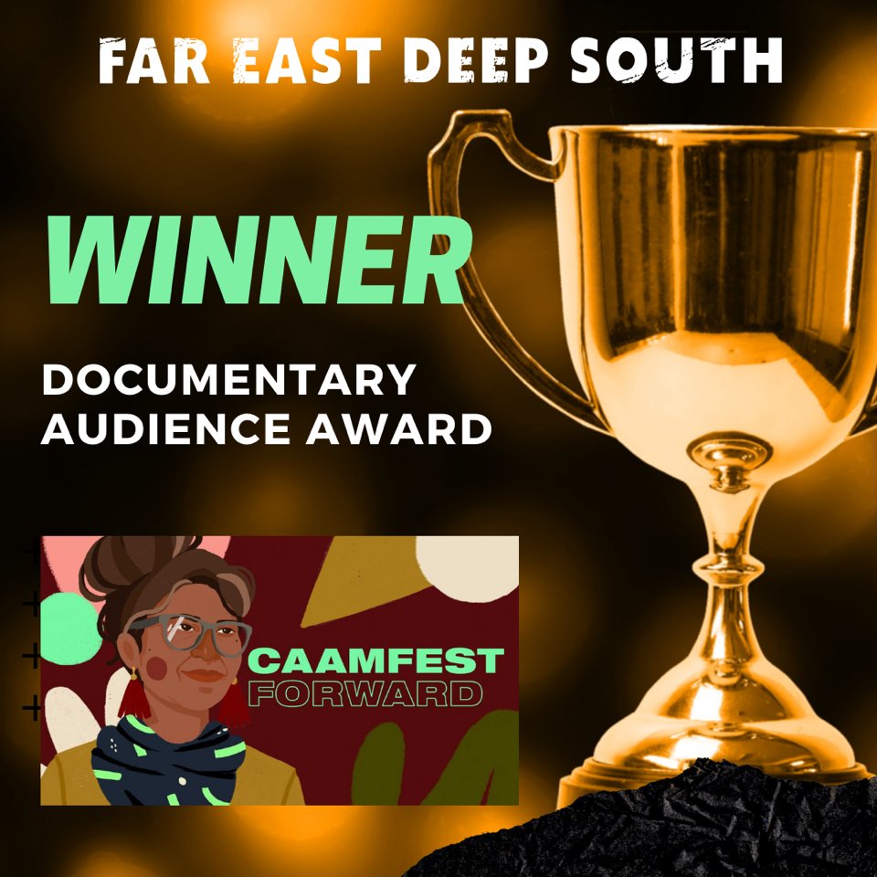 FarEastDeepSo's tweet photo. Far East Deep South is a WINNER! Excited and honored to announce that we won the Documentary Audience Award at #CAAMFestFORWARD! Thank you @CAAM for having us and for presenting this award to us.
#discovermorehistory #awardwinning https://t.co/nM7BCruDmY